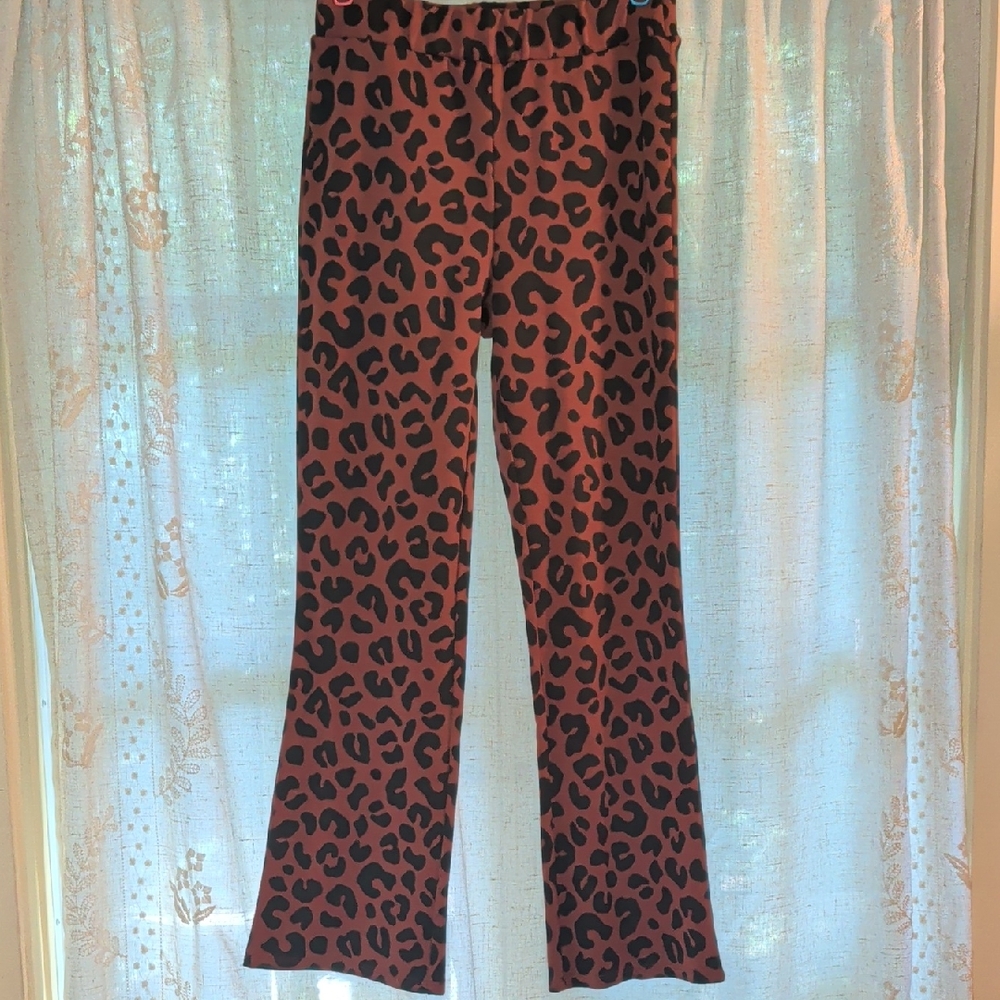 Marine Layer Black and Brown Animal Print Pants